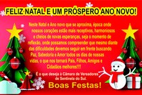 A Câmara Municipal de Vereadores Deseja uma Feliz Natal