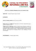 Pauta da 14º Sessão Ordinária do dia 22 de junho de 2020.