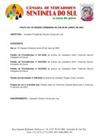 Pauta da 16º Sessão Ordinária do dia 06 de junho de 2022.