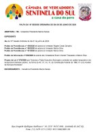 Pauta da 16º Sessão Ordinária do dia 08 de Junho de 2026