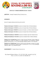 Pauta da 17° sessão ordinária do dia 11 de junho de 2018