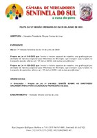 Pauta da 18º Sessão Ordinária do dia 20 de junho de 2022.