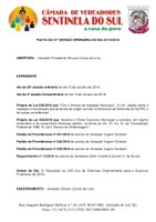 Pauta da 31° sessão ordinária do dia 22 de outubro de 2018.