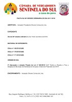 Pauta da 36º Sessão Ordinária do dia 30 de novembro de 2018