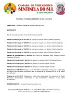 Pauta da 4º Sessão Ordinária do dia 12 de março de 2018