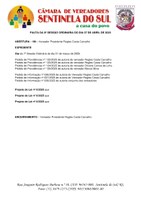 Pauta da 8º Sessão Ordinária do dia 07 de Abril de 2025.