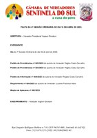 Pauta da 8º Sessão Ordinária do dia 10 de abril de 2023