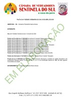 Pauta da 9º Sessão Ordinária do dia 20 de Abril de 2026