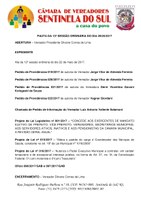 Pauta 13º Sessão Ordinária do dia 22 de maio de 2017